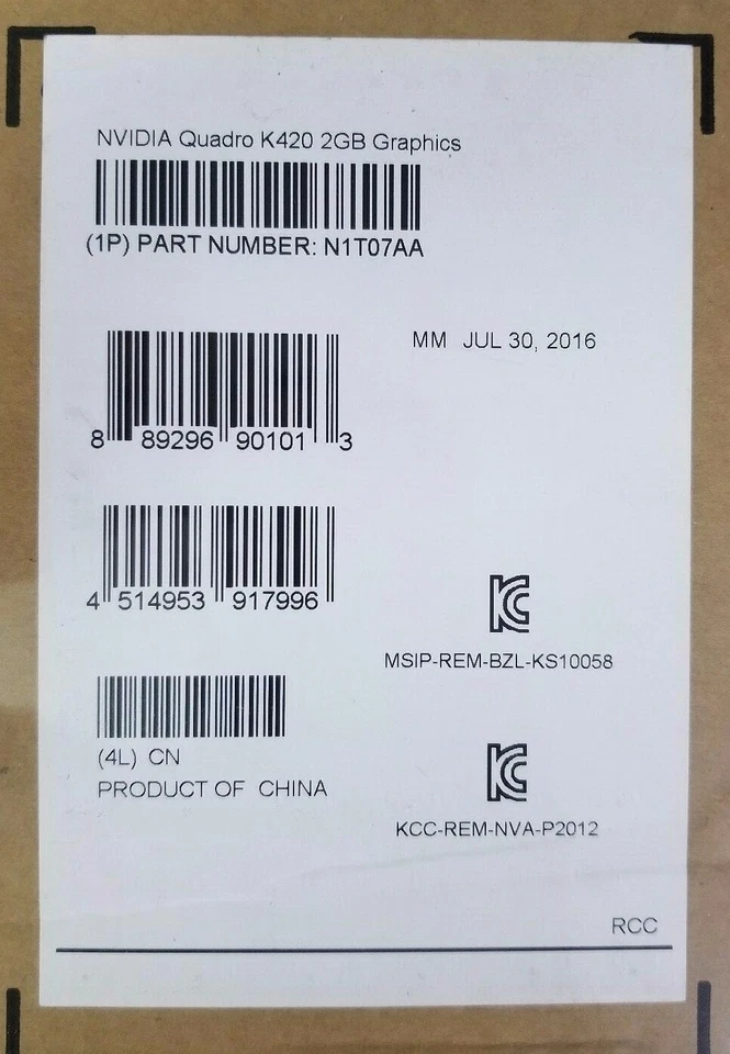 2GB HP Quadro K420 DVI Display Port PCI Express 2.0 x16 Graphic Card N1T07AA - Image 2 of 3