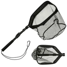 Portable Folding Fishing Landing Net Handheld Telescopic Handle Tackle Tool