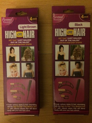 Pack Lot Personal Touch Volumizing Salon Look High On Hair Light Brown & Black