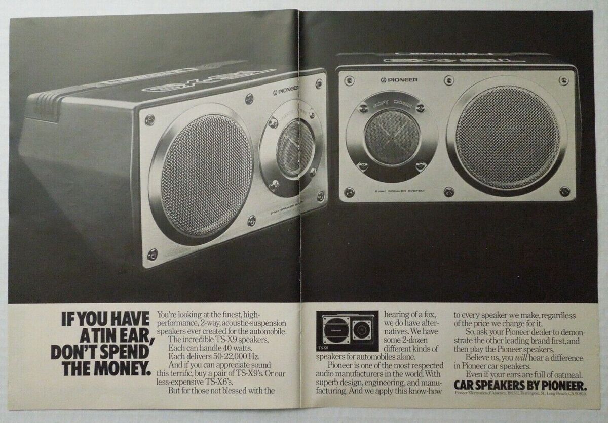 1978 PIONEER TS-X9 Car Speakers 2-Page Magazine Ad | eBay 1978 PIONEER TS-X9 Car Speakers 2-Page Magazine Ad | eBay