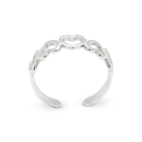 Five Heart Band Sterling Silver Toe Ring - Bild 5 von 7