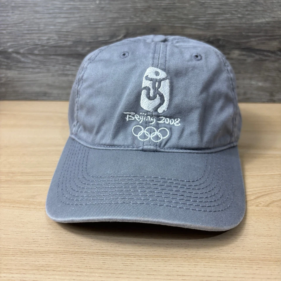 Olympics Hat Cap Strap Back Gray Beijing Adjustable - Image 2 of 4