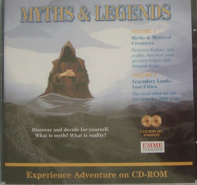 Myths & Legends: Mythical Creatures & Lost Cities  (CD-ROM, 2 Cd Set, 1996)
