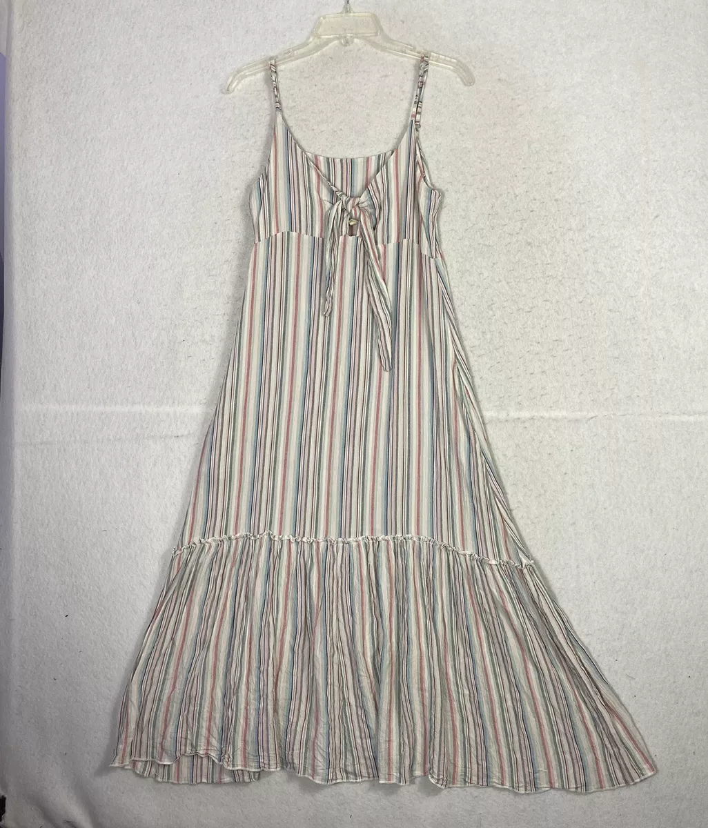 Elan striped maxi best sale dress