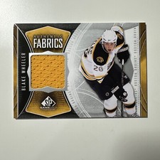 2009-10 SP Game-Used Authentic Fabrics #AF-BW Blake Wheeler Boston Bruins