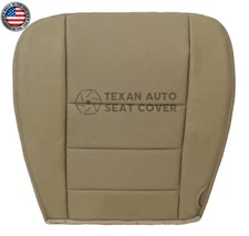 2002, 03 Ford F350 Lariat XLT Passenger Bottom Perforated Leather Seat Cover Tan