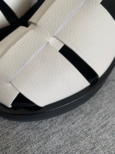 Womens THE ROW New Hollow Retro Flat Heels Leather Thick-soled Shoes Sandals - Picture 19 of 26