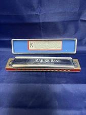 Marine Band M Hohner Harmonica No 365 Germany Vintage