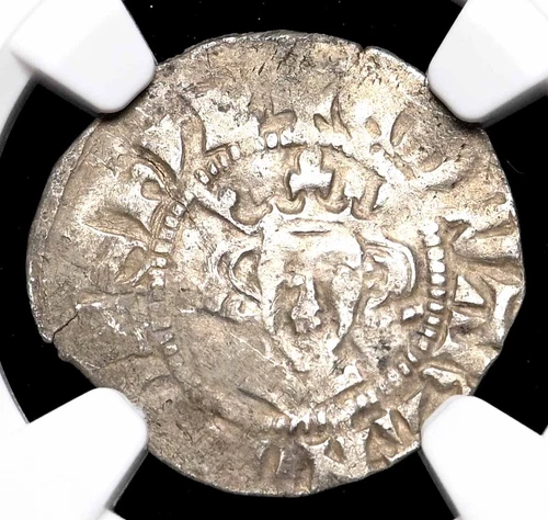 ENGLAND. Edward I Longshanks, 1272-1307. Silver Penny, London, NGC XF40