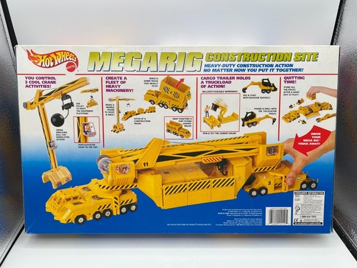 1996 Mattel Hot Wheels CAT Mega Rig Super Truck Construction Site Playset - New - Picture 3 of 9
