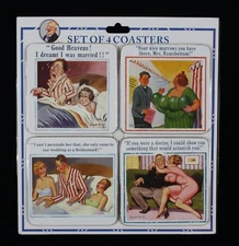 RARE VINTAGE LESSER & PAVEY DONALD MCGILL COASTERS SET OF 4 LP20654 NEW