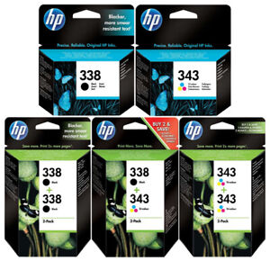 Original HP 338+343 DRUCKER PATRONEN PhotoSmart C4180 ...