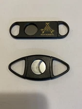 Two Pre Owned Classic Cigar Cutters Accessories Sharp Stainless Steel Blades