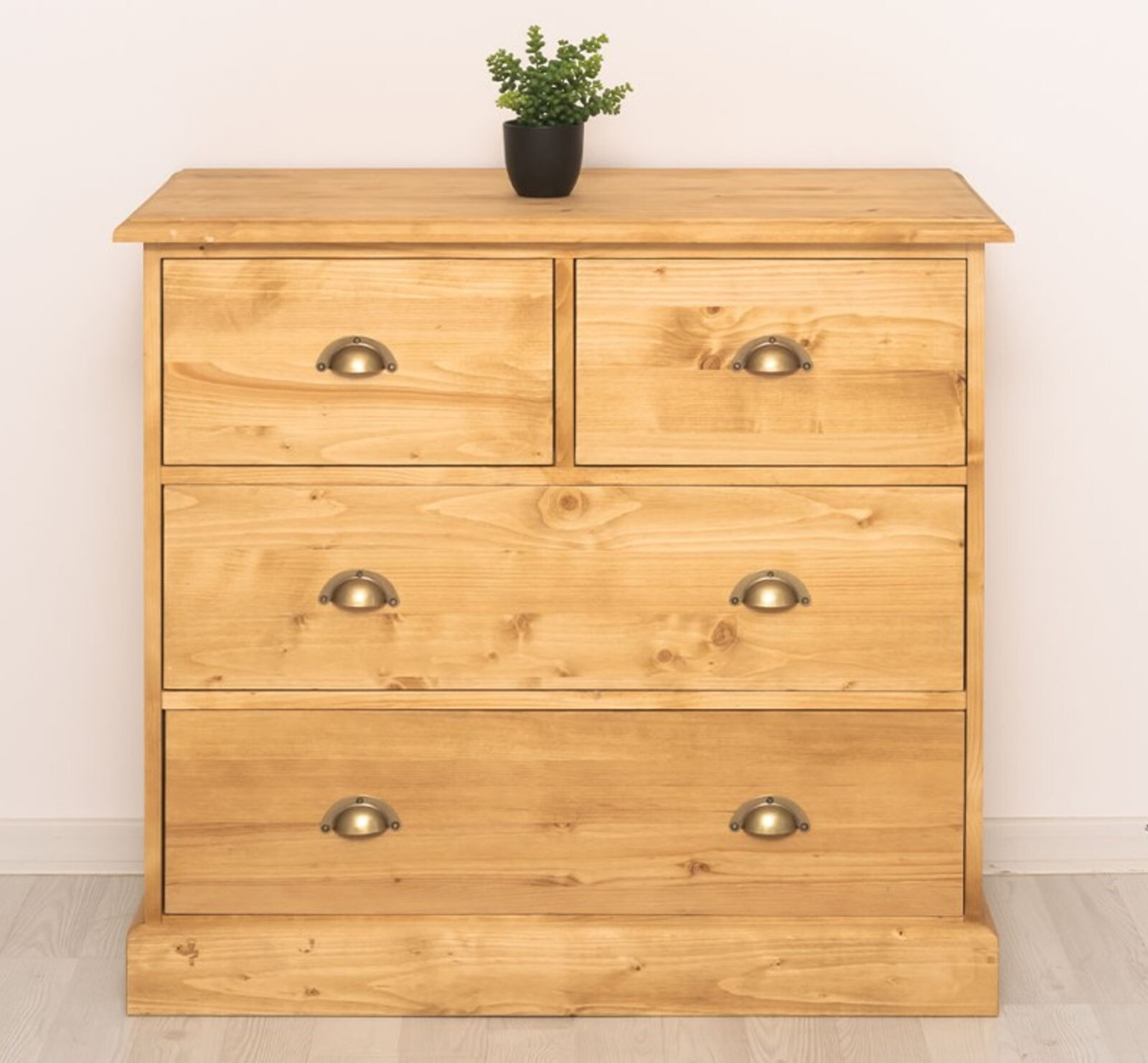 Kommode Schubladenkommode 4 Schubladen Schrank Sideboard Landhaus honig gewachst
