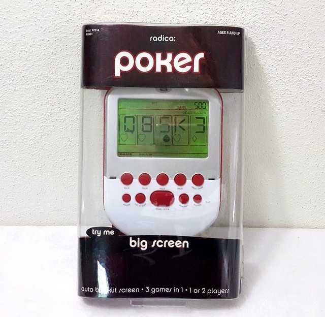 big screen poker handheld game