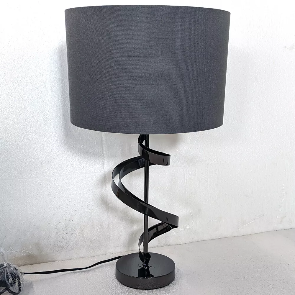 Chrome spiral online table lamp