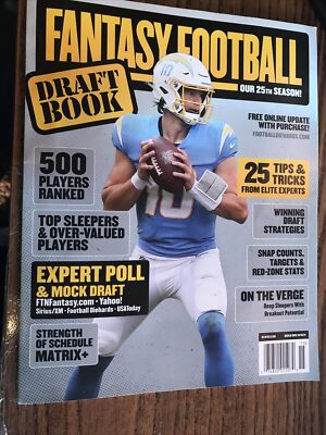 2021 FANTASY FOOTBALL Draft Book 25th Season Magazine