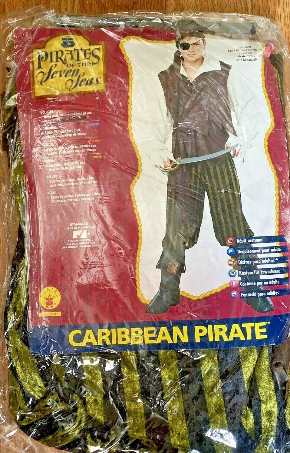 Mens Adult Pirates Of The Pirate Swashbuckl Caribbean Cheap super special price Seas Seven NEW