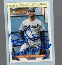 Autographed Buddy Groom Loved Tiger Stadium added 1993 Topps Tigers