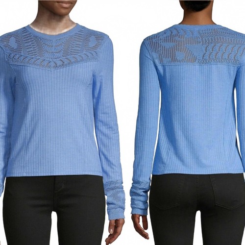 Suéter Largo Free People Colette en Azul Celéndula Talla Mediana Nuevo con Etiquetas $78 - Imagen 7 de 8