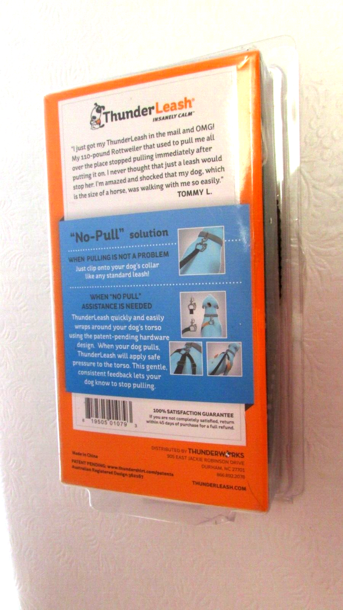 THUNDER LEASH NO PULL SOLUTION BLACK M/L FT LEASH DOGS 26-100