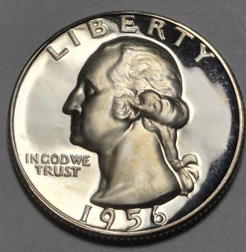 1956 Gem Cameo Proof Silver Washington Quarter