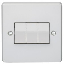 Crabtree 4173 Light Switch 3 Gang 2 Way SP 10 Amp