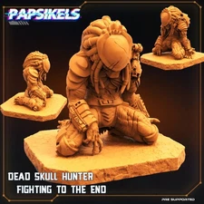 Dead Skull Hunter Fighting to the End Papsikels Miniature AvP, Predator