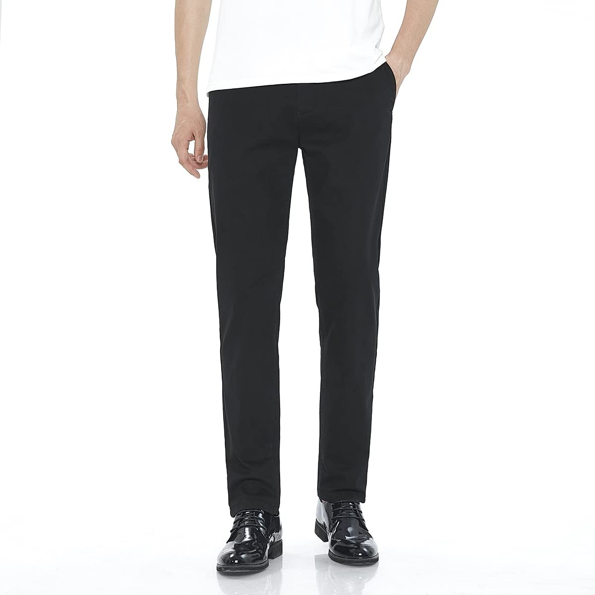 Мужские повседневные стрейчевые брюки цвета хаки ZIGSAM черного цвета, размер 30 в талии