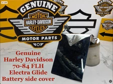 OEM FLH 70-84 Harley Electra Glide V-Twin Chrome Battery Side Cover Vintage