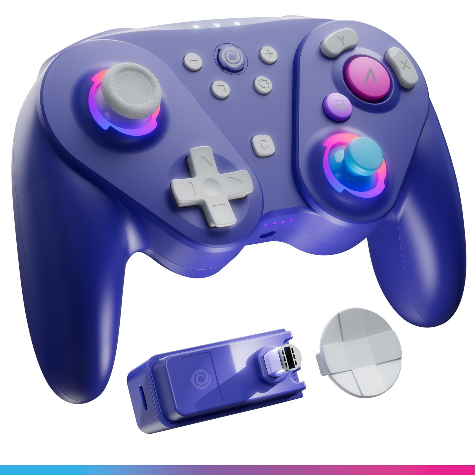 Manette sans fil Switch 2 contre les pannes de batterie, autonomie 13h pour PC