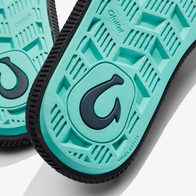 OluKai Ulele Men's Sandals Black Deep Teal Beach Style New