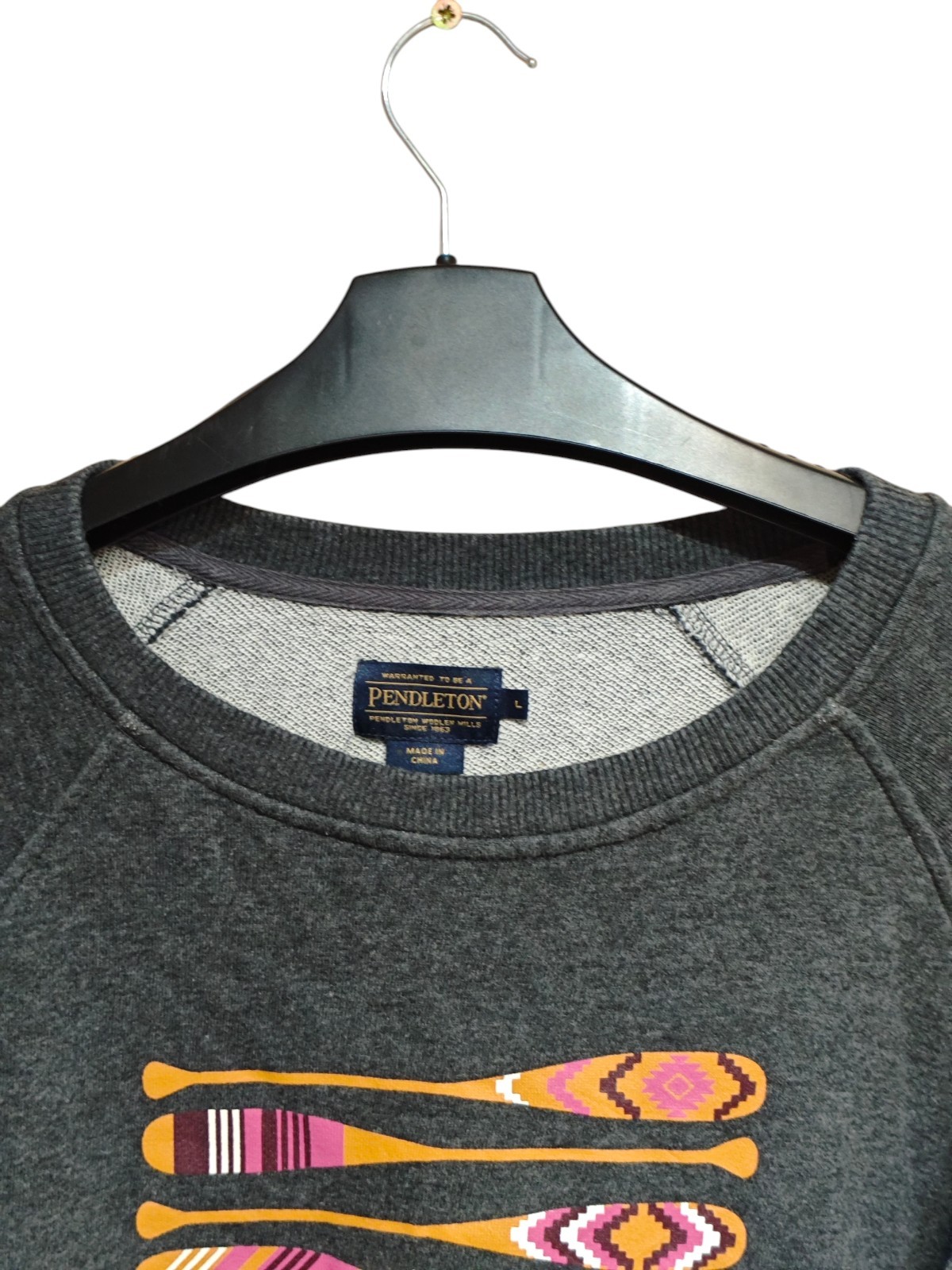 Pendleton Crew Neck Sweatshirt Aztec Oars Paddles… - image 2