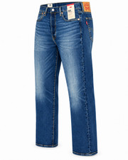 Levi's Men's 501 Original Button Fly Straight Leg Denim Cotton Stretch Jeans