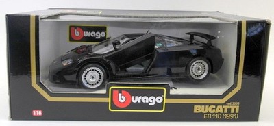Burago Maßstab 1:18 Diecast 3055 Bugatti EB110 schwarz Modellauto