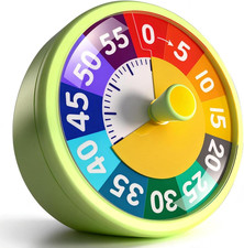 60 Minute Visual Timer for Classroom Kids Teachers, 4-Inch Countdown Timer for K
