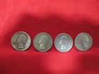 WASHINGTON QUARTERS 90% SILVER LOT OF 4  COINS NO MINT MARK CIRCULATED