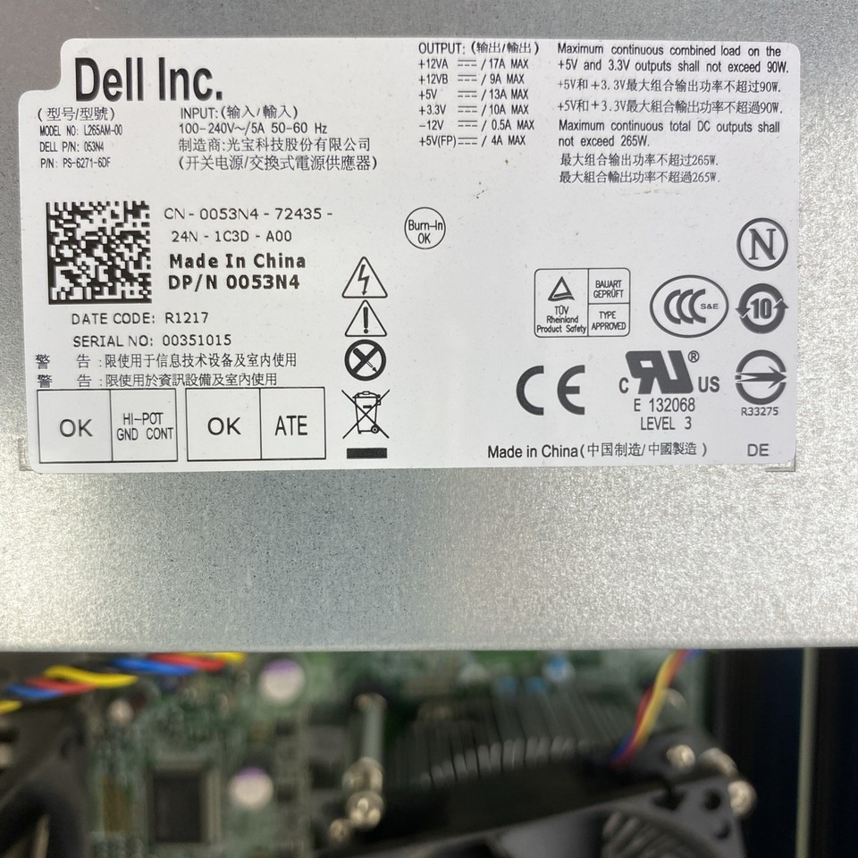 Dell OptiPlex 790 MT i5, 8GB RAM, SSD 256GB, A