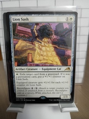 Lion Sash - Kamigawa: Neon Dynasty (NEO) Rare-NM- Pack Fresh