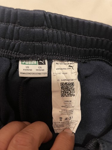 PUMA Kids Lifestyle Sport Track Suit Full Zip Pocket Hooded 2pc Navy Blue Sz 5/6 - Picture 11 of 15