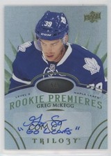 2014-15 Upper Deck Trilogy Radiant Green 5/5 Greg McKegg #171 Auto 0c2