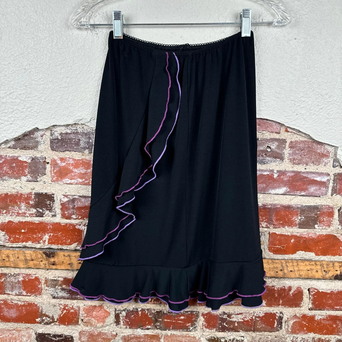 Plus Size High Rise Faux Wrap Maxi Skirt