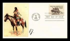 DR JIM STAMPS US COVER FREDERIC REMINGTON SCULPTOR FDC PASTED ON CACHET