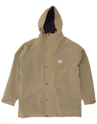 Element Herren Regenjacke mit Kapuze UK 40 Large beige kariert Polyamid FA43