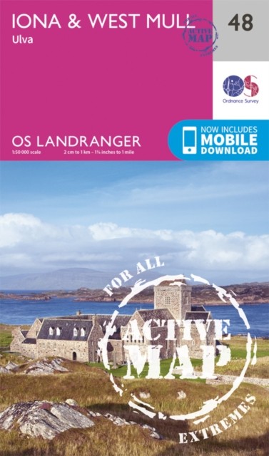 Iona  West Mull Map  Weatherproof  Ulva  Ordnance Survey  OS  by Ordnance Survey