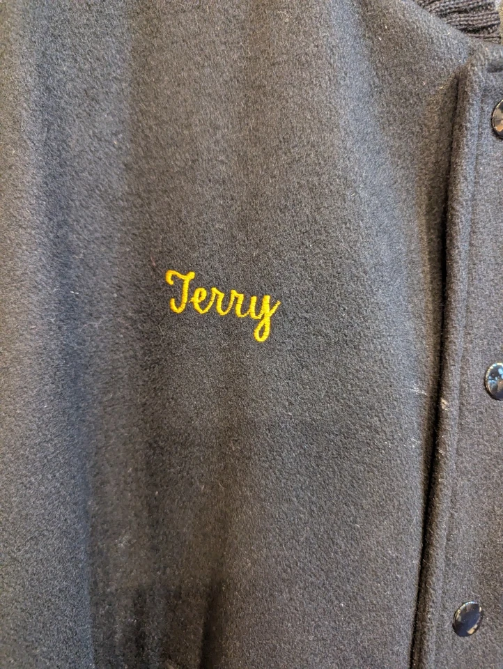 Vintage 1990 Soar Crisis Movie Crew Letterman Jacket - Image 4 of 4