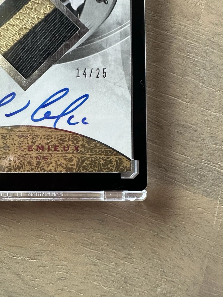 💎 2008-09 Upper Deck The Cup Parches Signature MARIO LEMIEUX #SP-ML/25 automático Foto 4 de 4