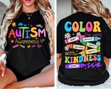 Autism Awareness Shirt 2-sided Print T-shirt Special Education