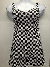 BDG Urban Outfitters Women's Large Denim Checkered Sleeveless Dress
