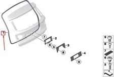 BMW X4 F26 Rear Trunk Lid Gasket 51767339328 NEW ORIGINAL